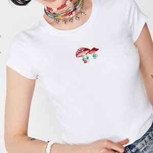 Current mood shroom cropped T-shirt